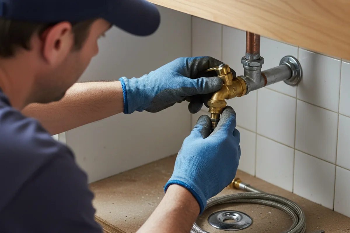 Shutoff valve and fitting work during Well Pump Repair in Paint Lick